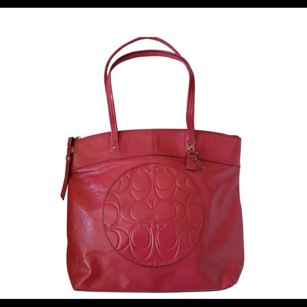 💝Authentic COACH Laura Coral Magazine Tote💝